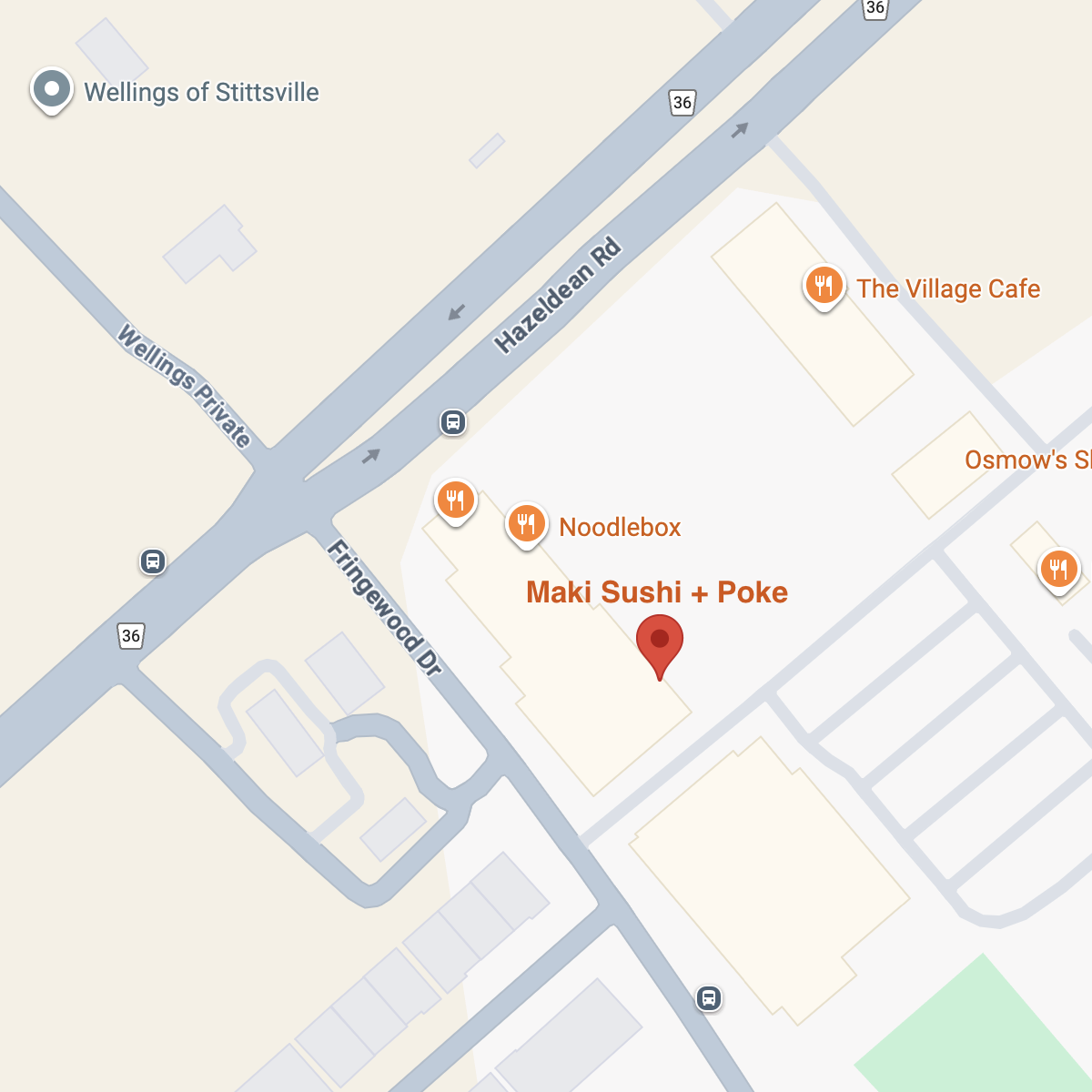Maki Sushi + Poke map