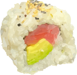 Tuna avocado roll